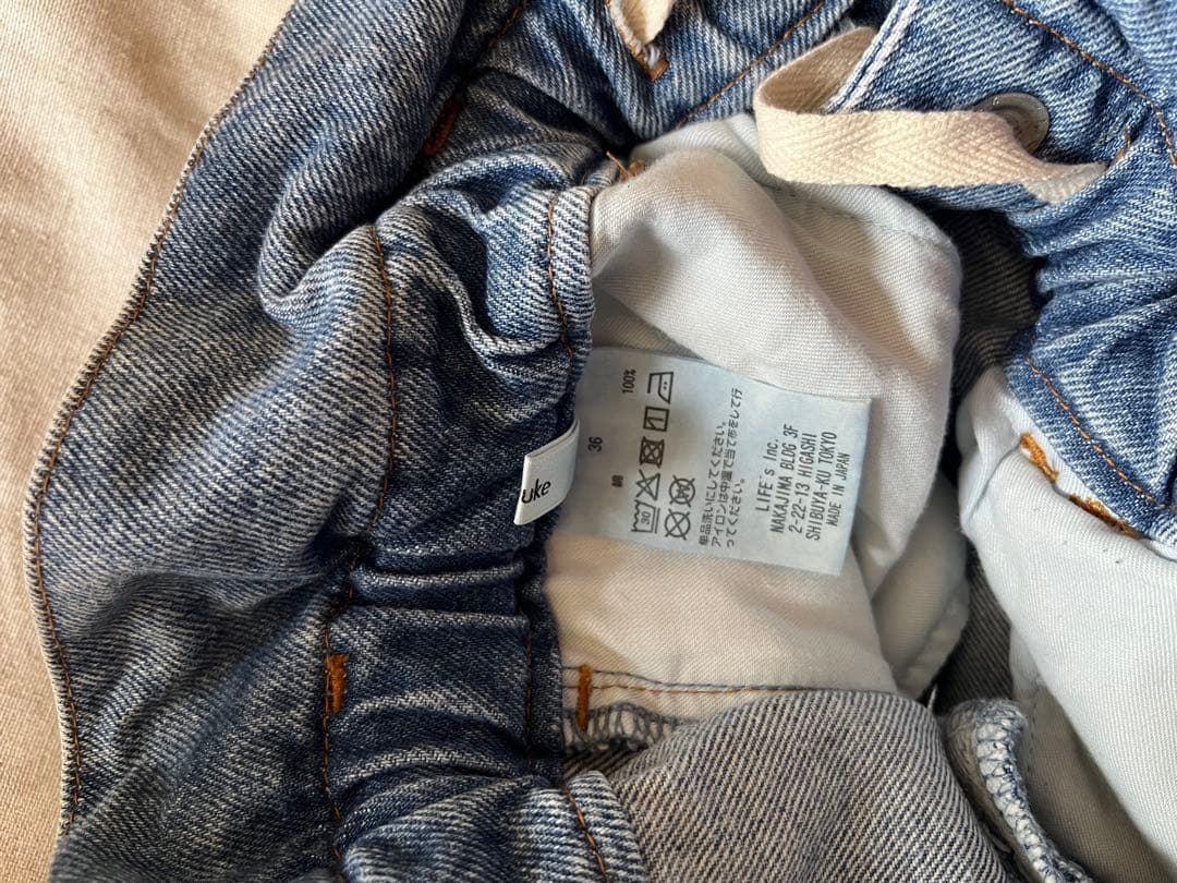 anuke 現行品　waist tuck denim 36