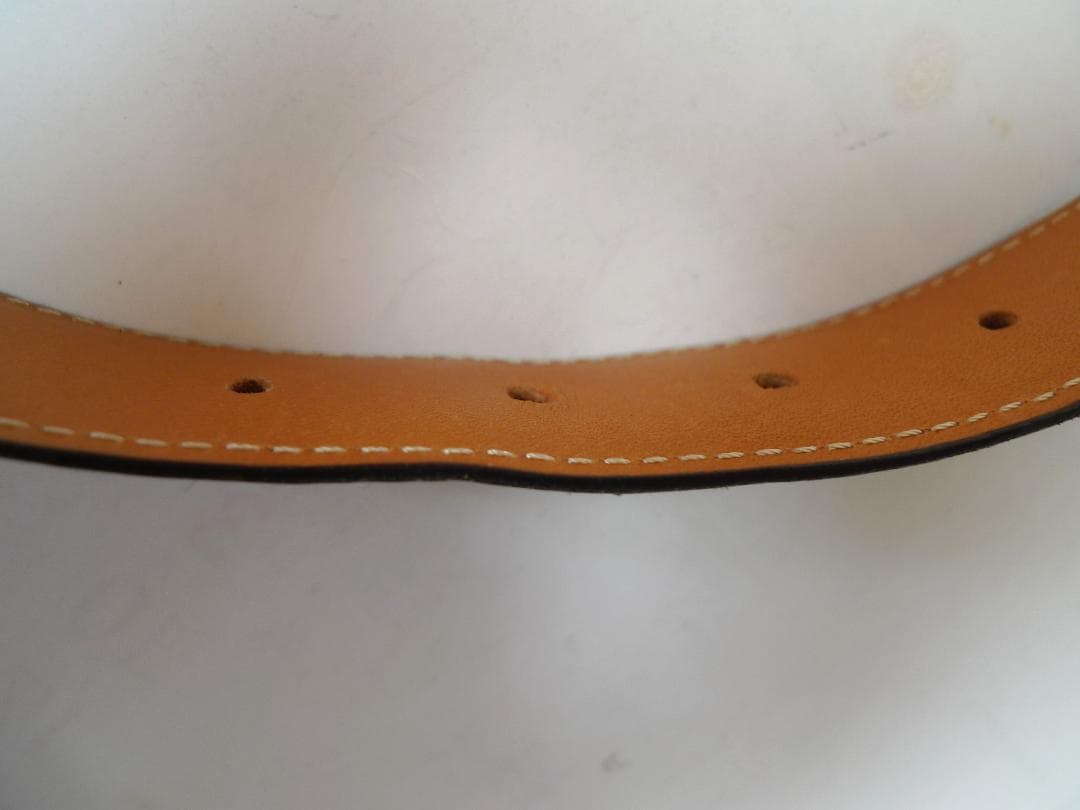 美品★フェリージ　ベルト　イタリア製　46-85　SOLID BRASS　レザー