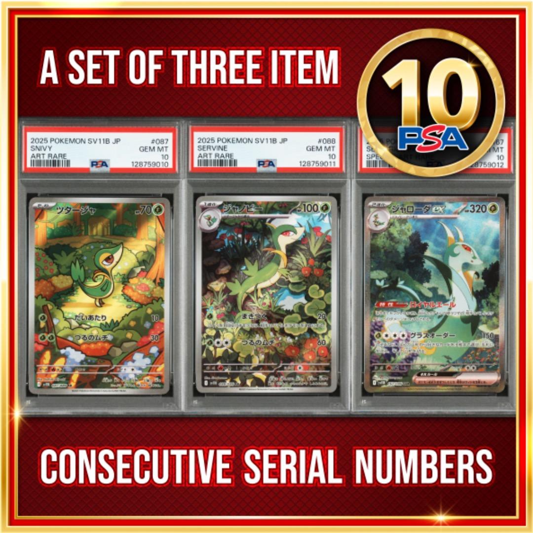 【PSA10★連番】ポケカ ツタージャ ジャノビー ジャローダ AR SAR