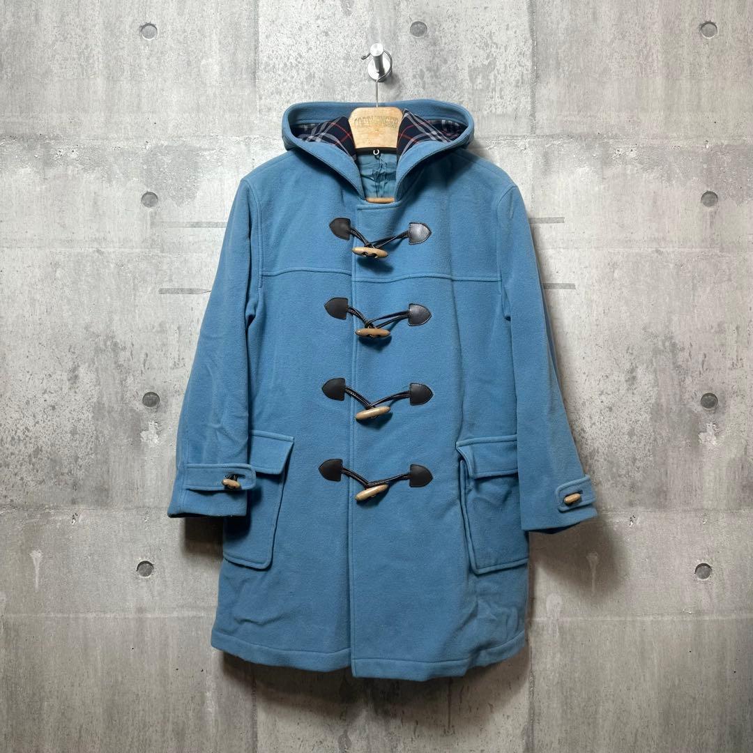 ★90s★BURBERRYSウールメルトン　ダッフルコート L相当 ノバチェック