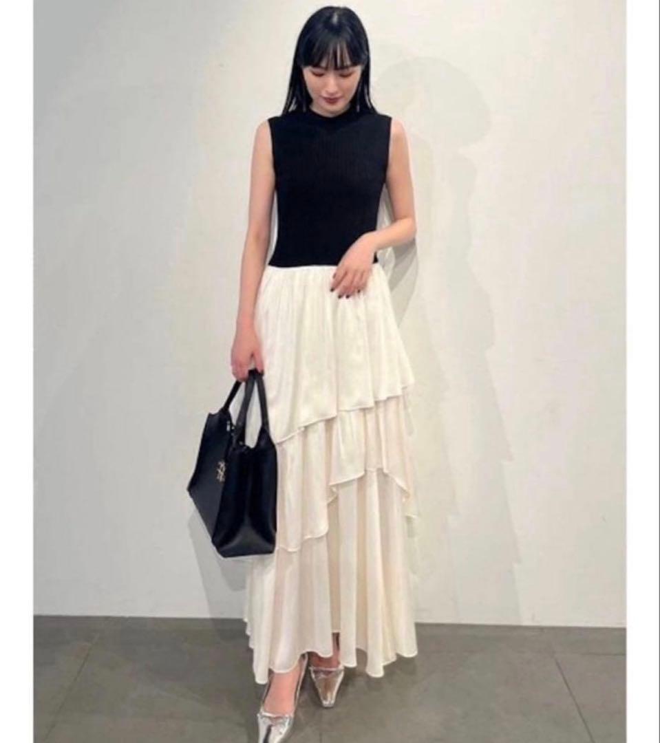 フレイアイディー FRAY I.D★アシメティアードスカートコンビニットワンピ