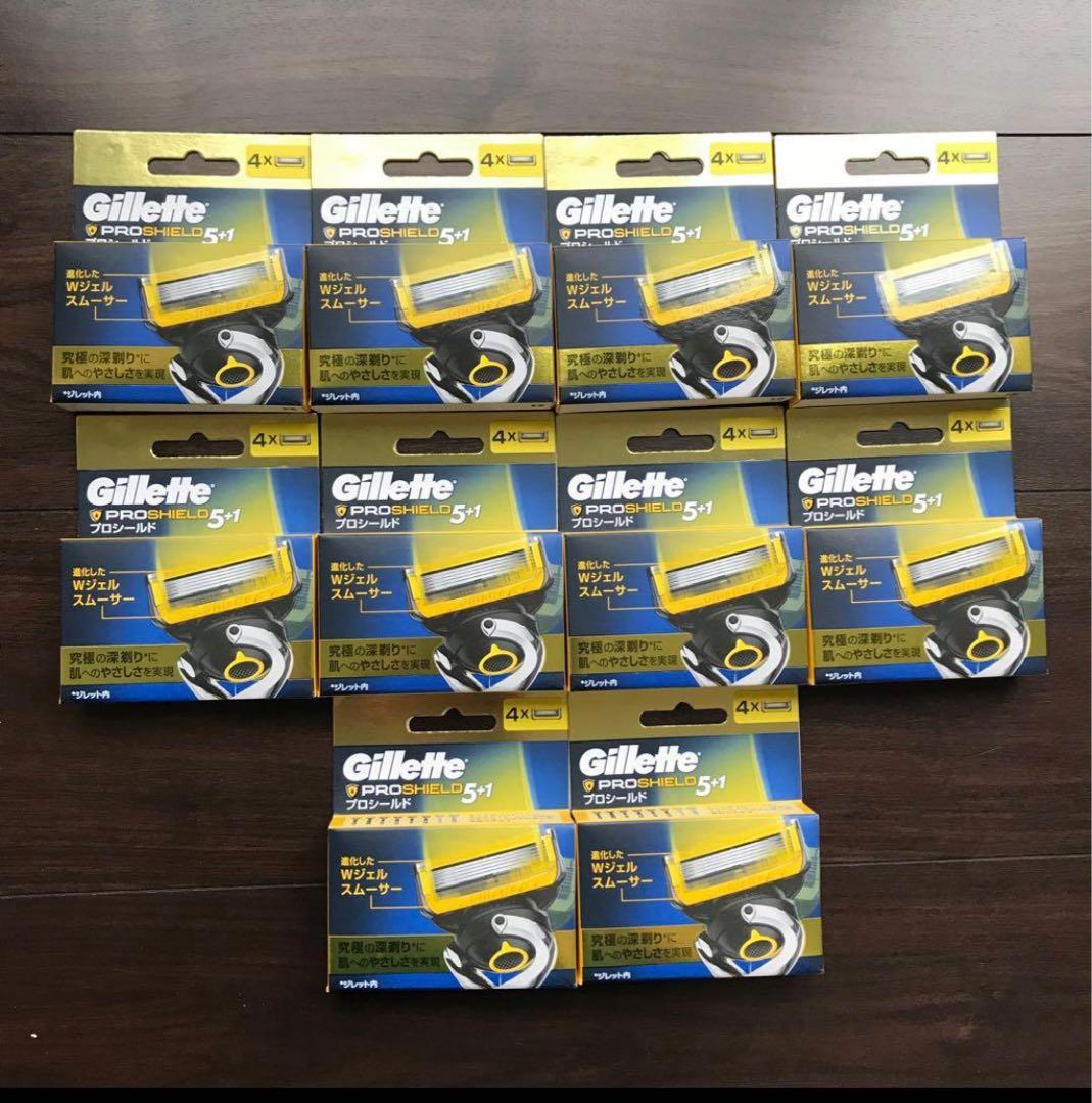 Gillette ProShield 5+1 替え刃 4個入り　10箱セット。