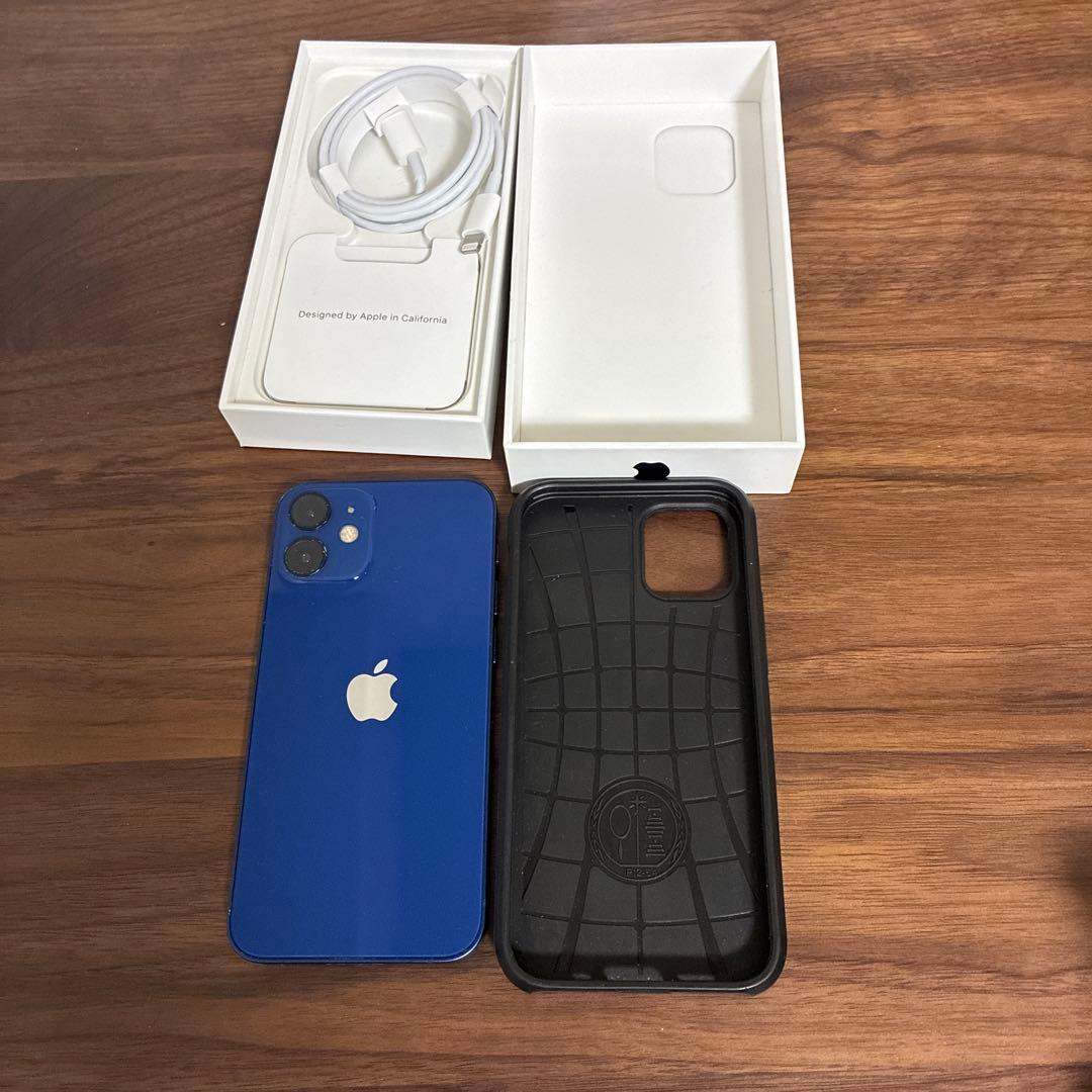 【付属品付】iPhone12mini 64GB ブルー 箱、コード、おまけ付き