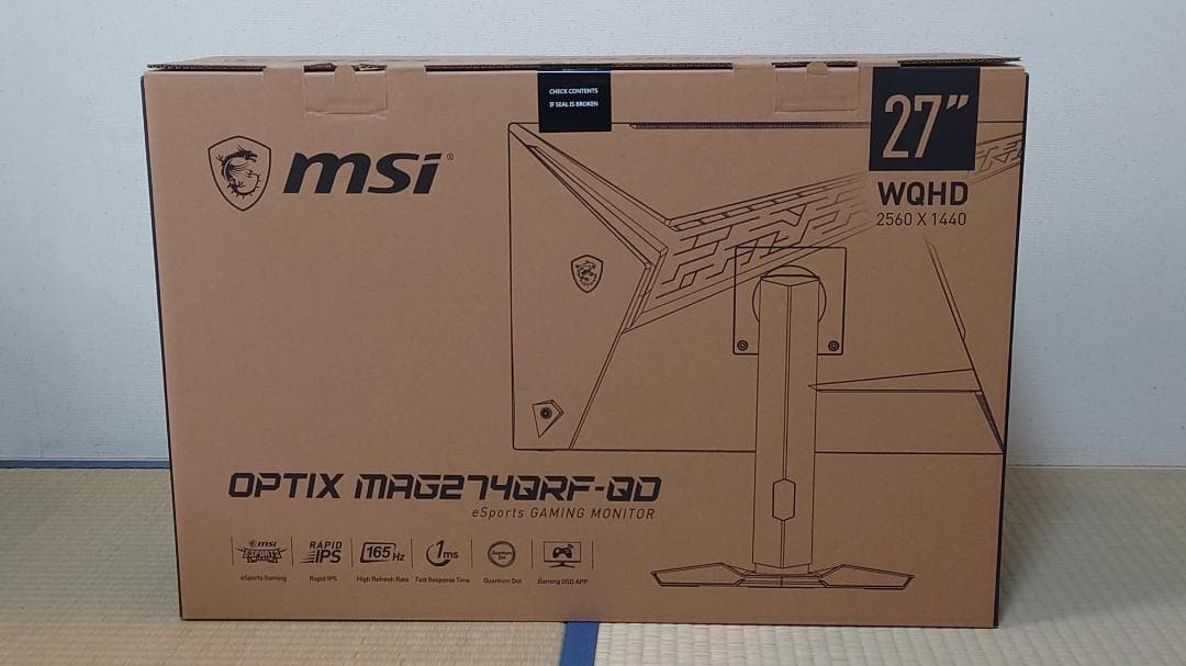 【美品】MSI 27インチ ゲーミングモニター MAG274QRF-QD