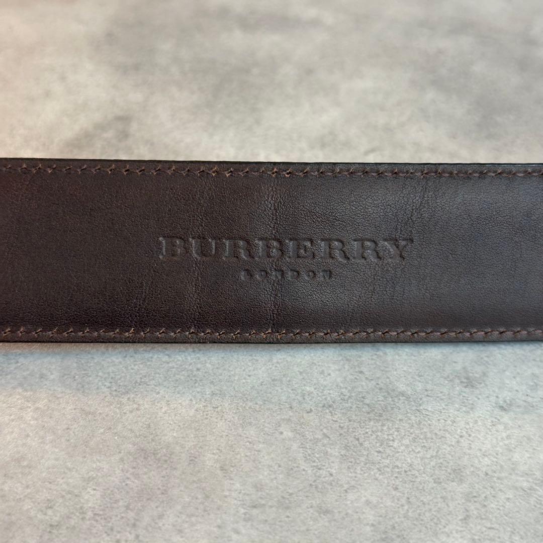 BURBERRY ホースロゴ　レザーベルト　ブラウン