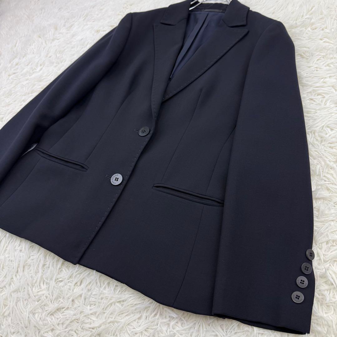 美品 バーバリーロンドン スーツ セットアップ ジャケット フレアパンツ 黒