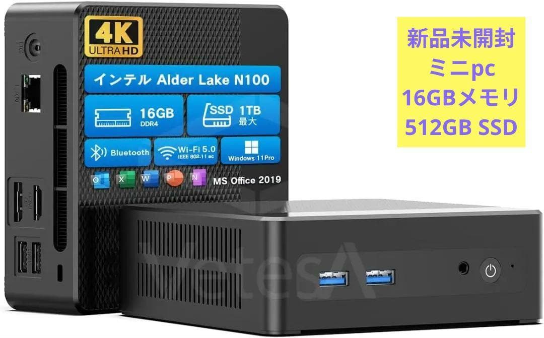 新品 ミニpc n100 小型pc 16GB 512GSSD ミニパソコン②