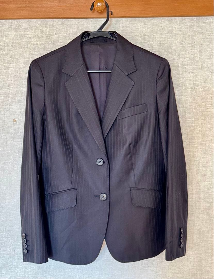 Burberry London ダークグレーストライプパンツスーツ【XLサイズ】