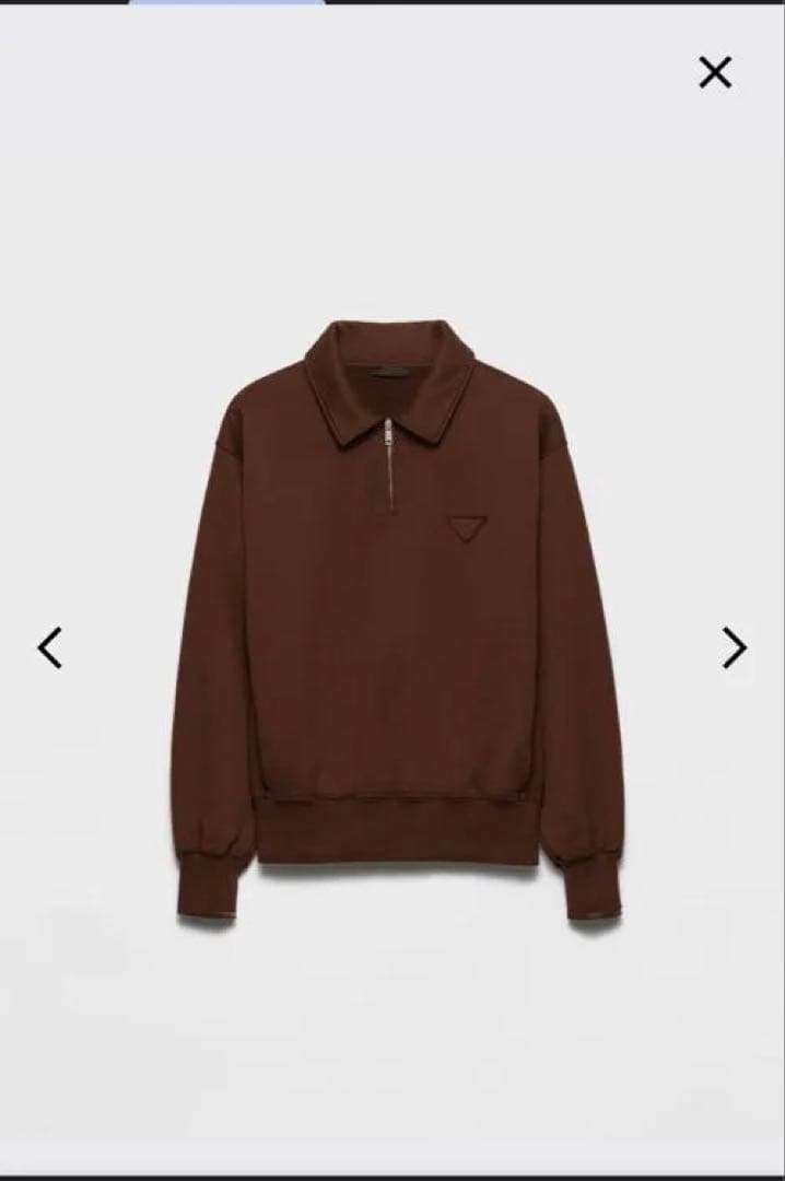 PRADA プラダ　　コットンフリース ポロシャツ　L