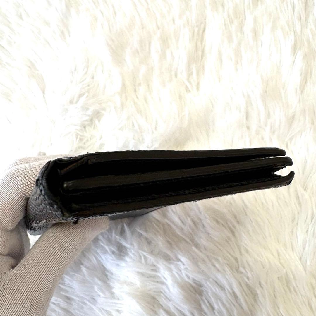 Camille Fournet 良品✨リザード レザー 長財布 二つ折り財布 黒