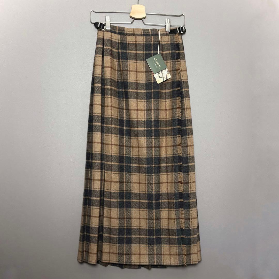 新品タグ付き オニールオブダブリン 柔らかブラウン マキシロングスカート91cm