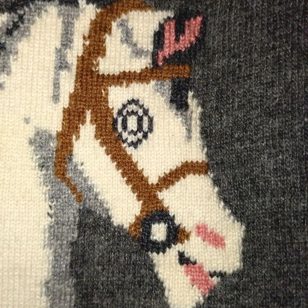 プリングルオブスコットランド　ニット　M　グレー　木馬　ヴィンテージ　80s