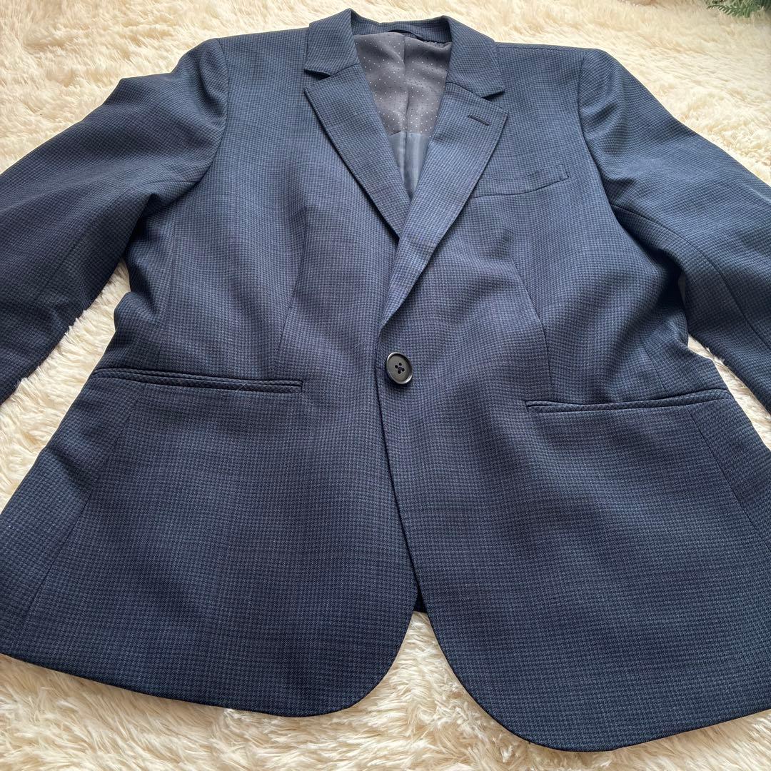 n-line Precious ネイビーチェック ビジネスパンツスーツ13号