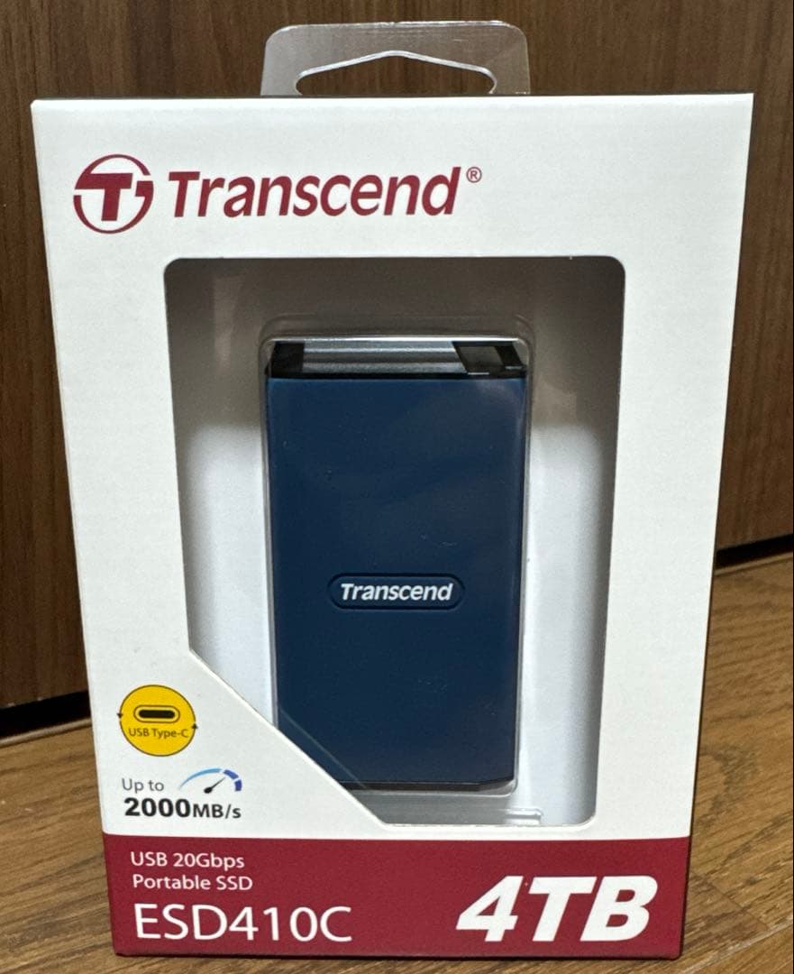 ポータブルSSD 4TB TS4TESD410C 高速タイプ Transcend
