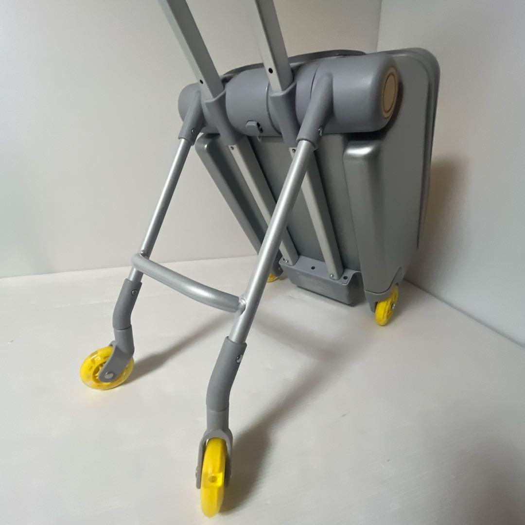 子供　乗れるスーツケース キャリーケース 40L キャリーバッグ イエロー