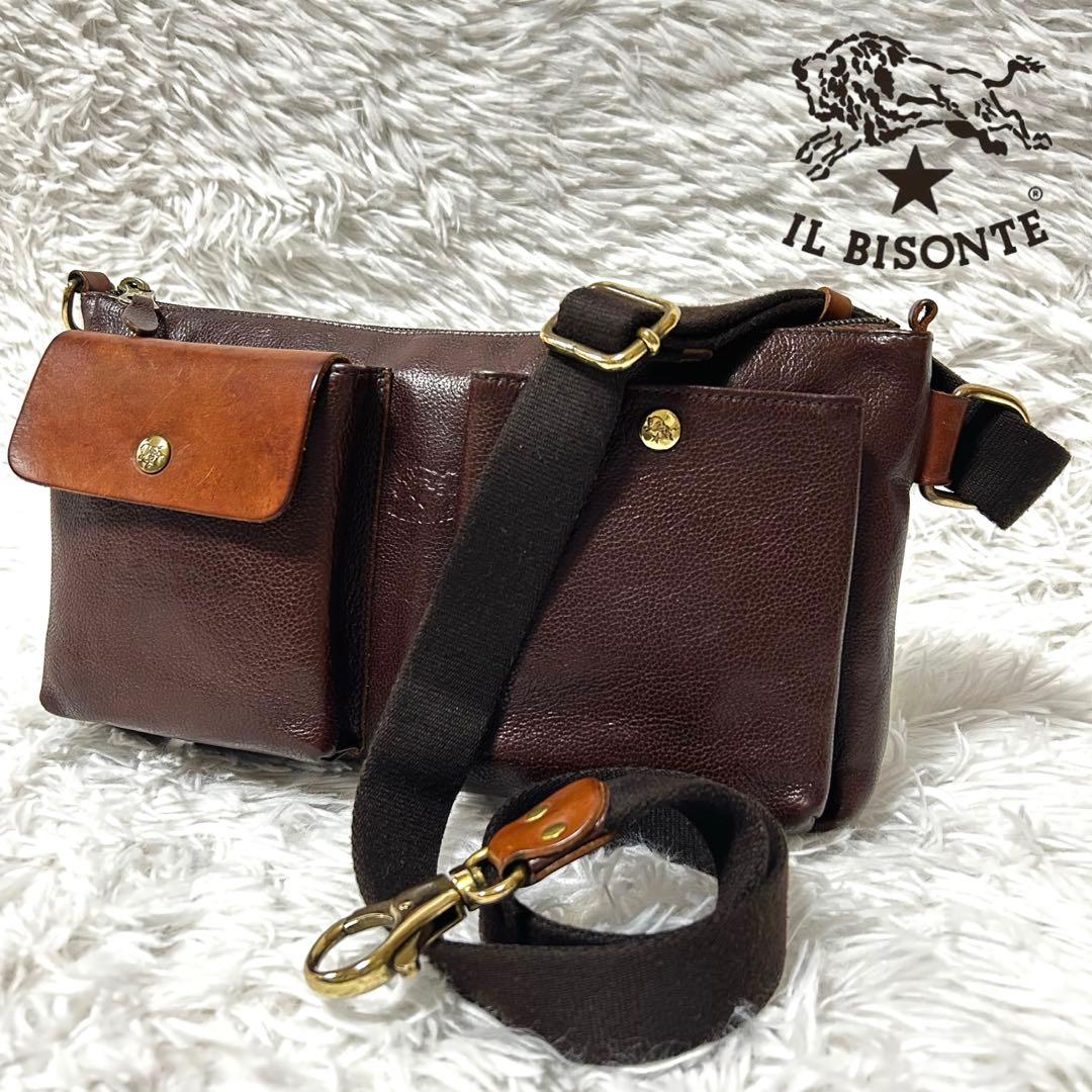 【イルビゾンテ】クロスボディバッグ ショルダーバッグ ウエストポーチ 3WAY