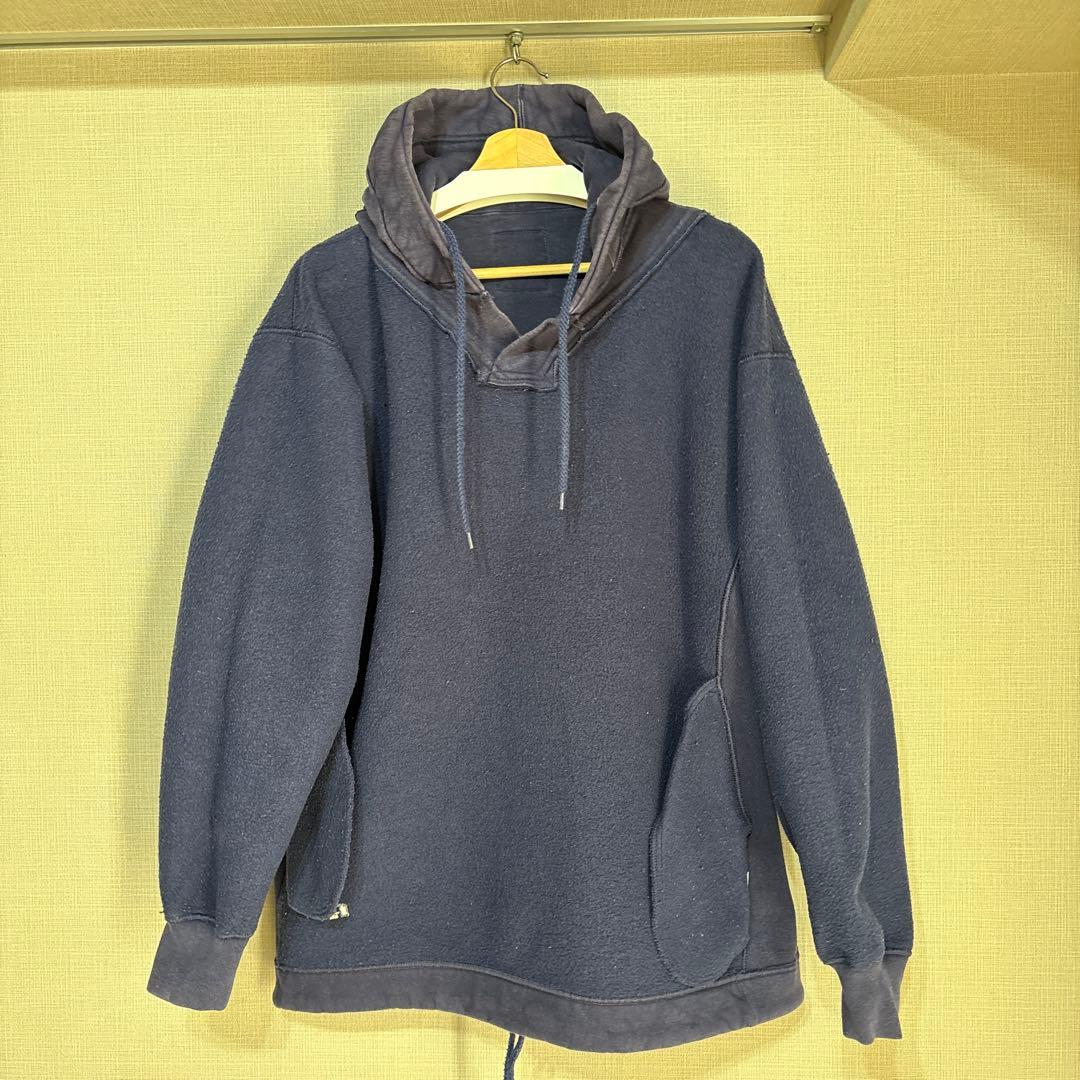 最終価格 ラッセル フーディ 90s USA NAVY XL ナス紺 フェード