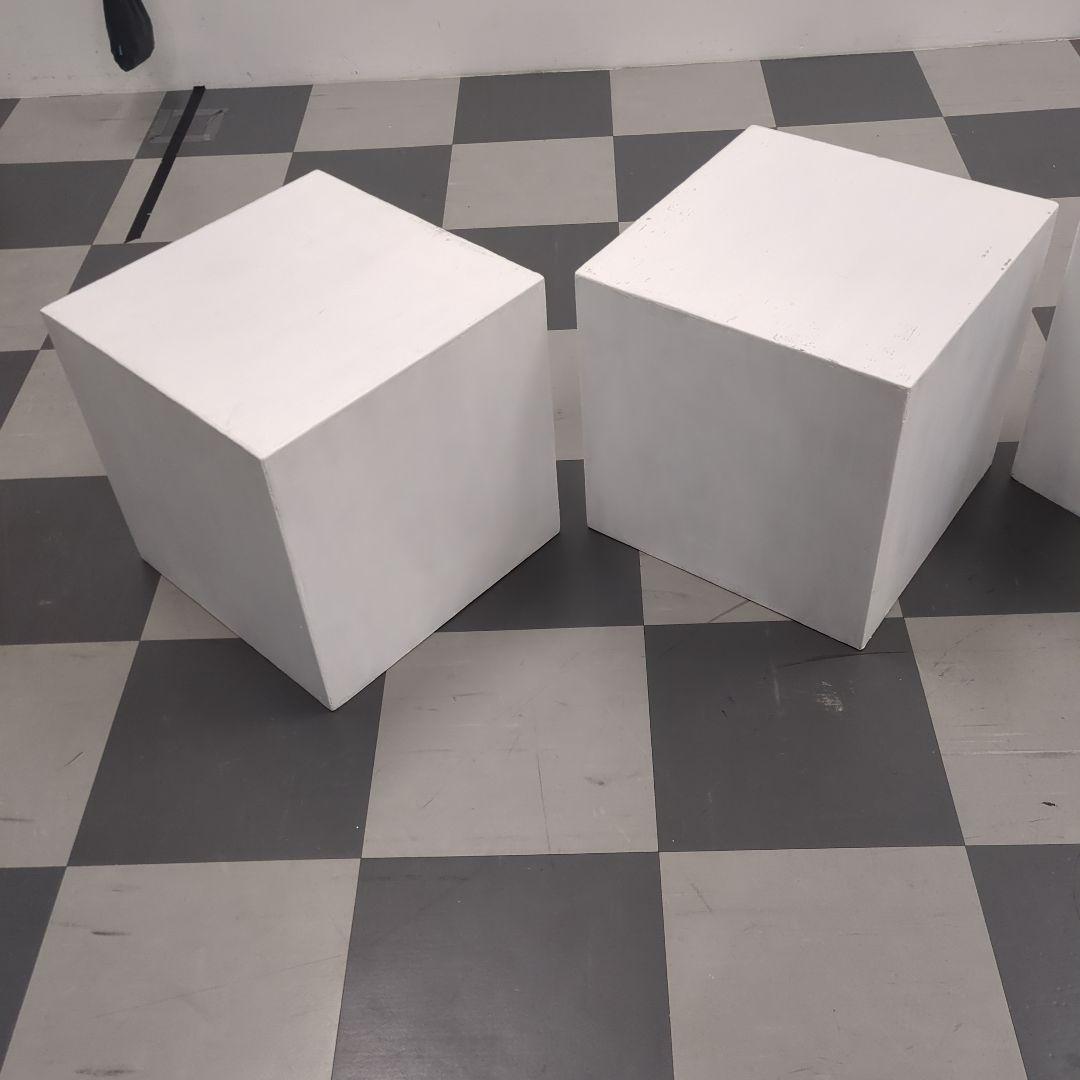 木製サイコロ白 ホワイトキューブ 4個 展示用 舞台用 ステージ用 38cm角