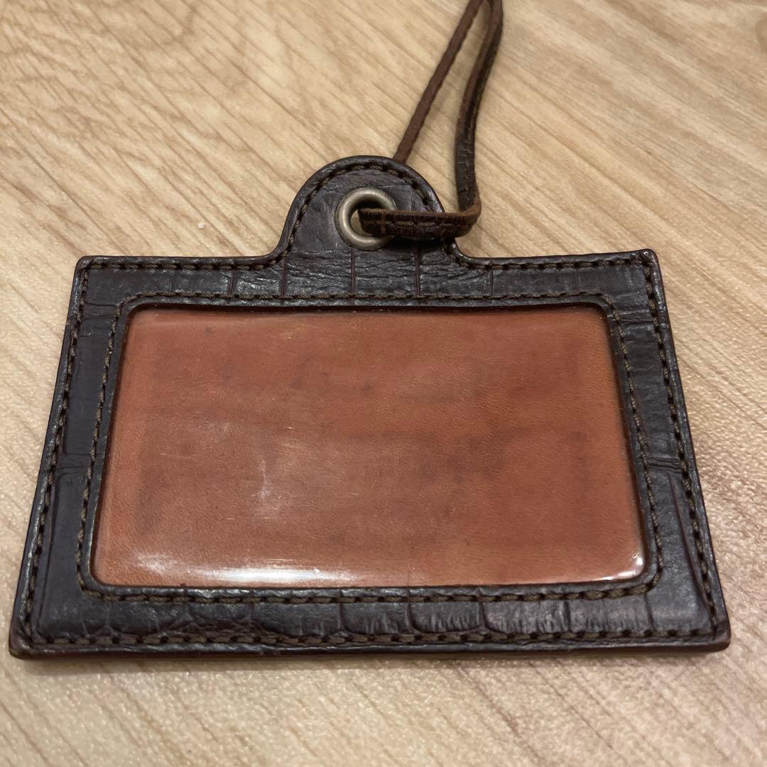 フェリージ パスケース IDケース 定期入れ クロコ型押し