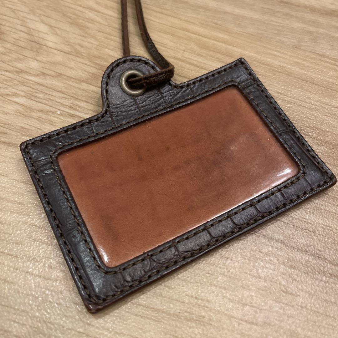 フェリージ パスケース IDケース 定期入れ クロコ型押し