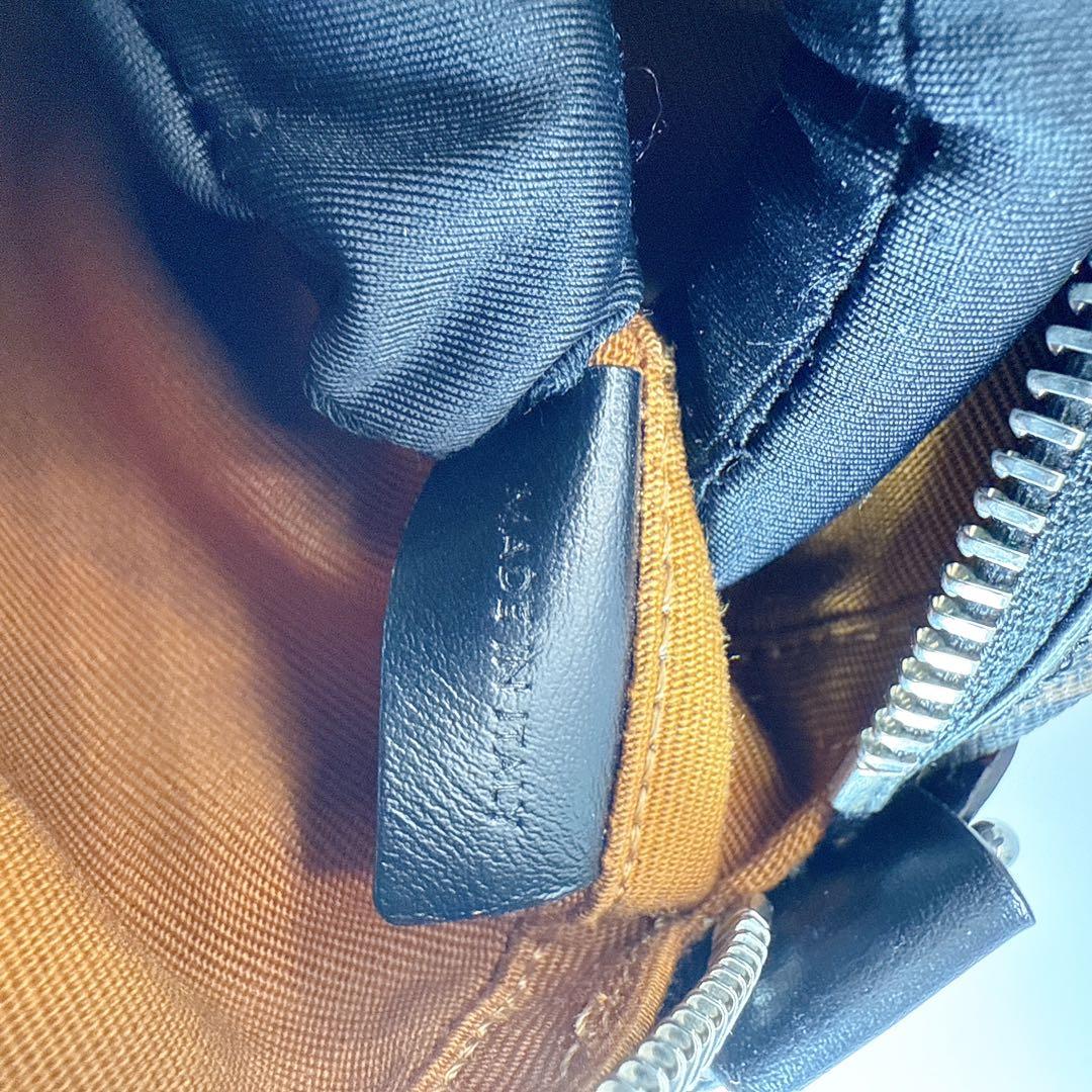 未使用級 セリーヌ トリオンフ ショルダーバッグ キャンバス ブラウン カーフ