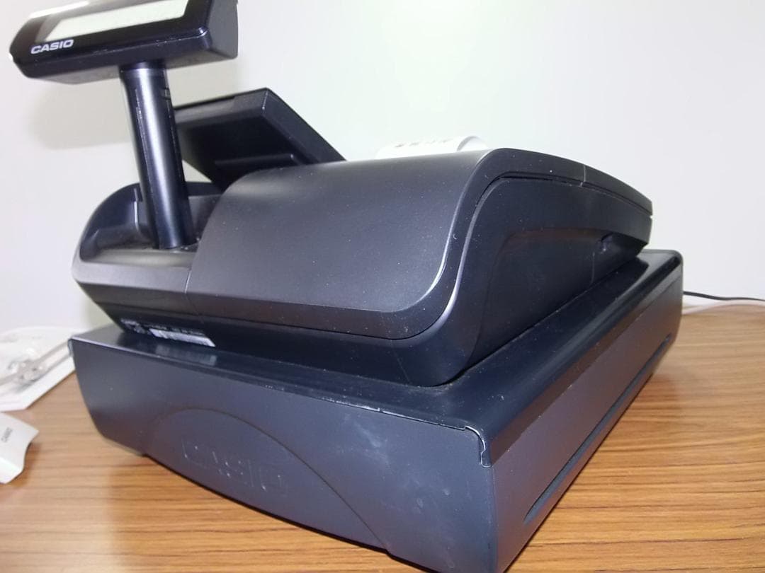 人気の黒スキャナー付1204設定無料TK-400飲食向カシオインボイスレジスター