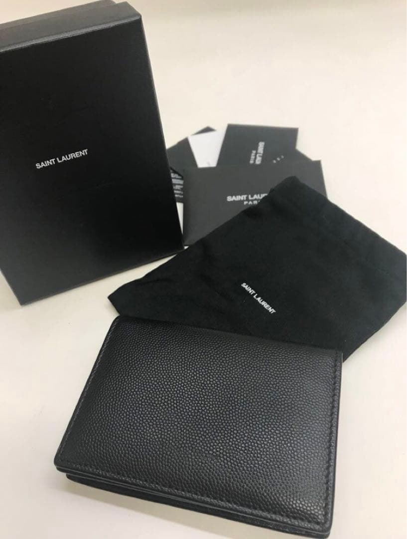 早い者勝ち❣️ サンローラン 名刺入れ カードケース BL レザー