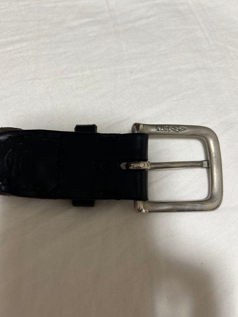 ホワイトハウスコックス レザー 編み込みベルト ブラック