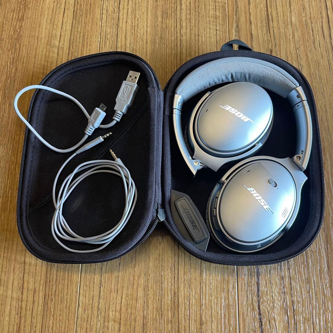 美品！BOSE QUIETCOMFORT35シルバー ワイヤレスヘッドホン