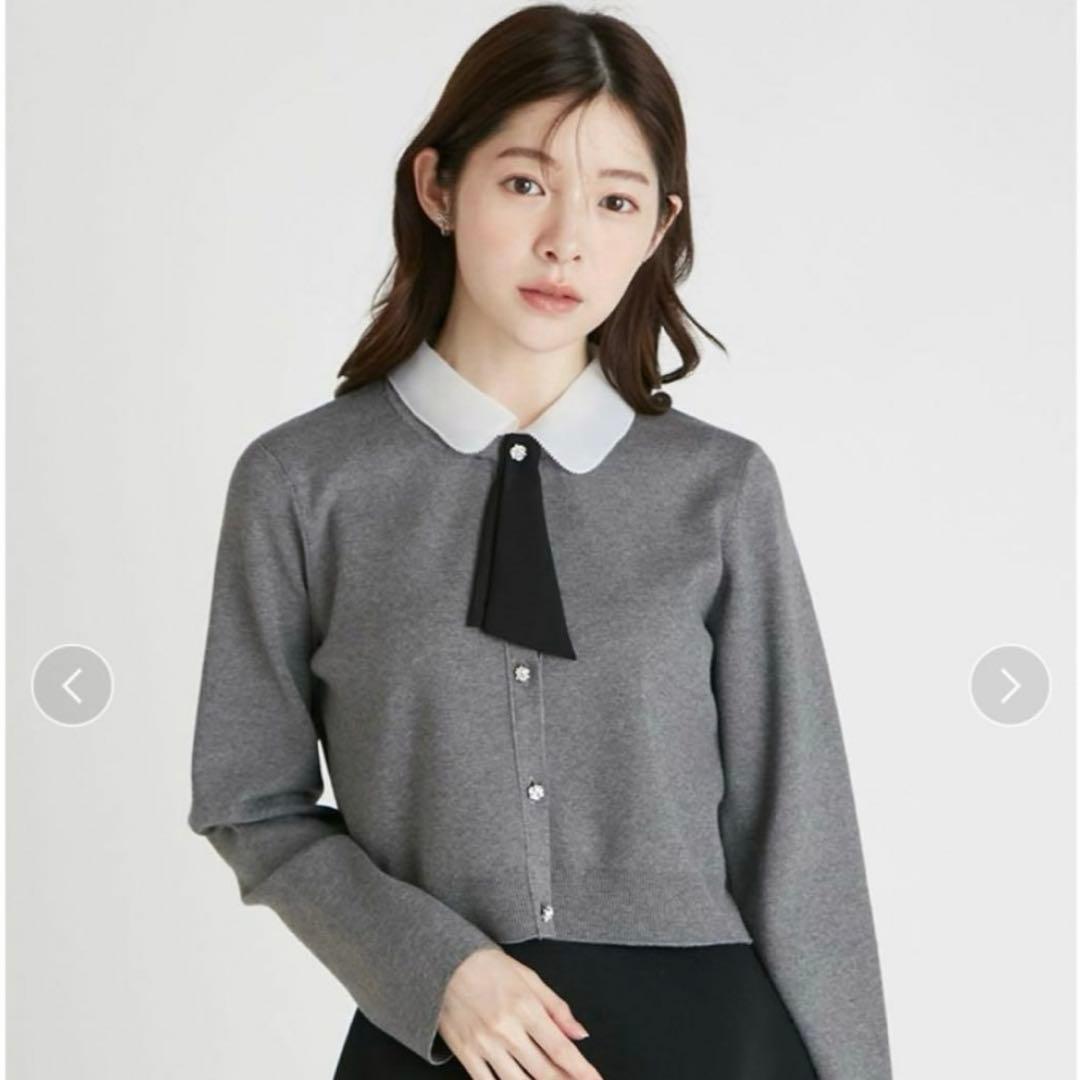 セルフォード selford デタッチャブル総針カーディガン　グレー 36