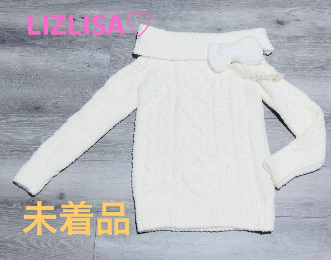 超希少 LIZLISA BIGリボンニット 姫ギャル y2k オフショルダー