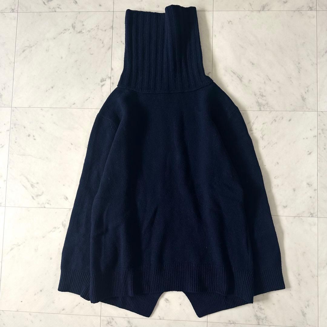 美品♪ドゥーズィエムクラス JADE タートルネックニットカシミヤ混 ネイビー