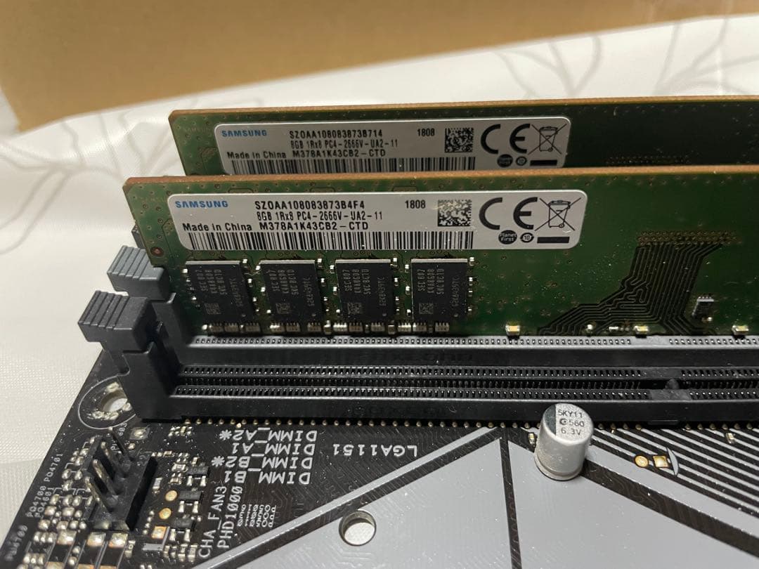 【動作品】h370-a, i7 8700, samsungメモリ8gb ×2