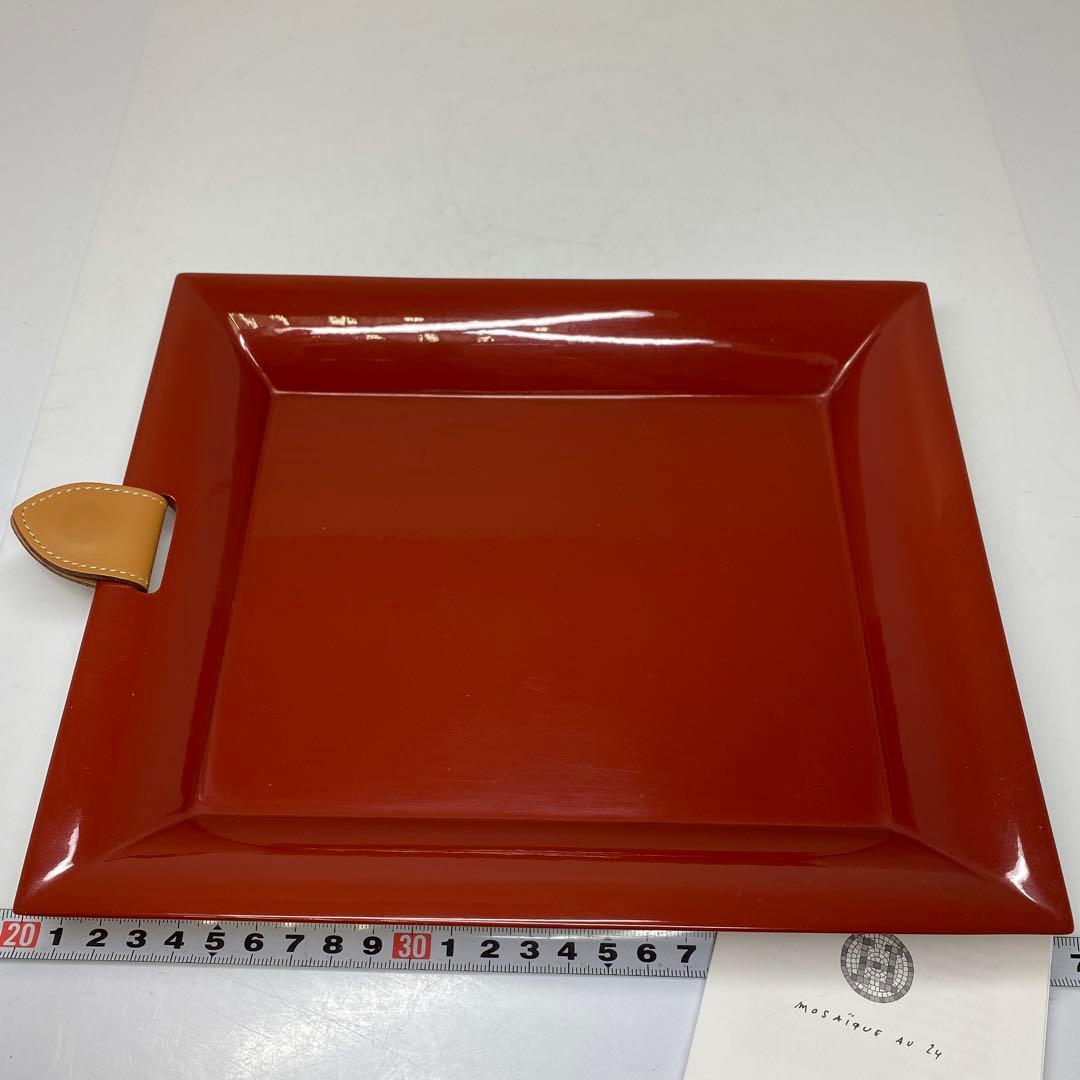 エルメス　木製漆塗トレイ　タサチ　東さ7-0302☆1F