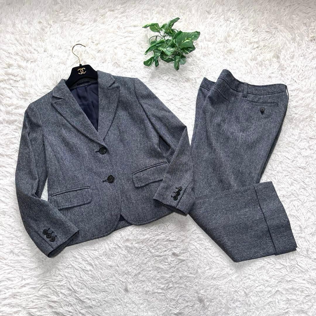 極美品 バーバリーロンドン ツイード セットアップスーツ パンツ シャドーホース