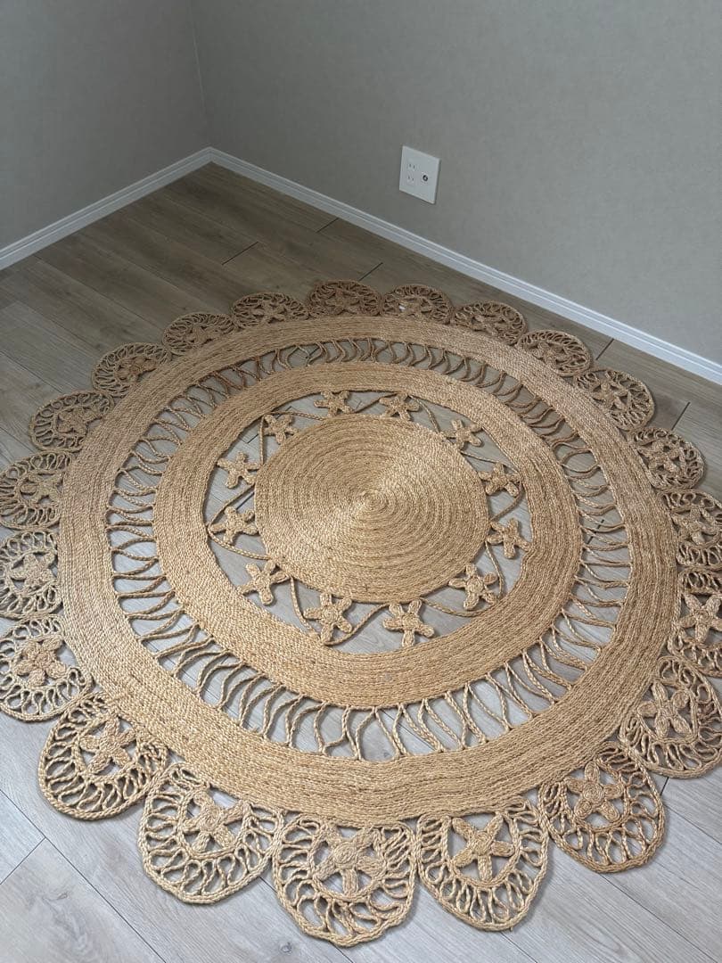 ZARA  BOHO ジュートラグ マット　籐　ラタン