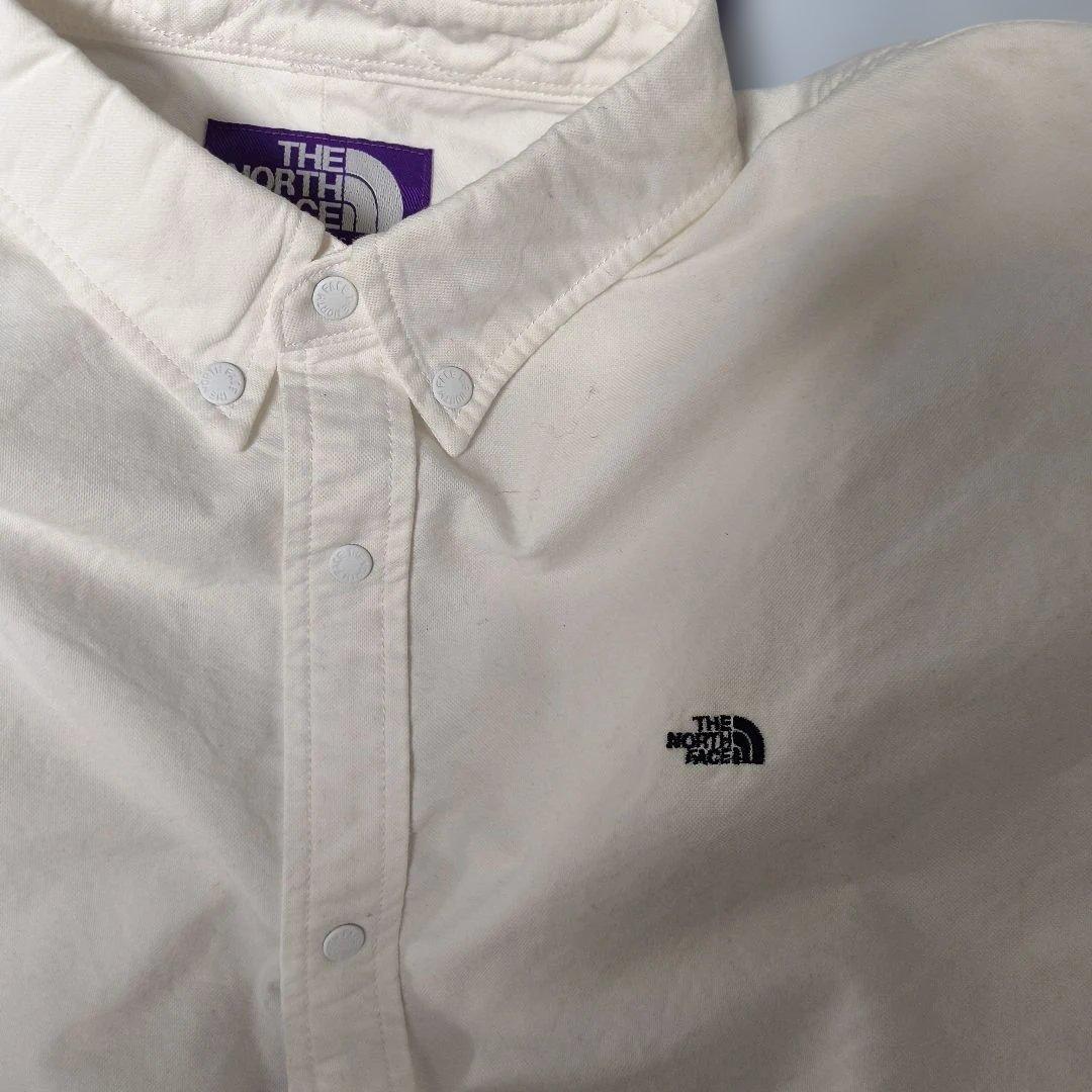 新品ノースフェイスパープルレーベルOX B.D.シャツ　Lサイズ白