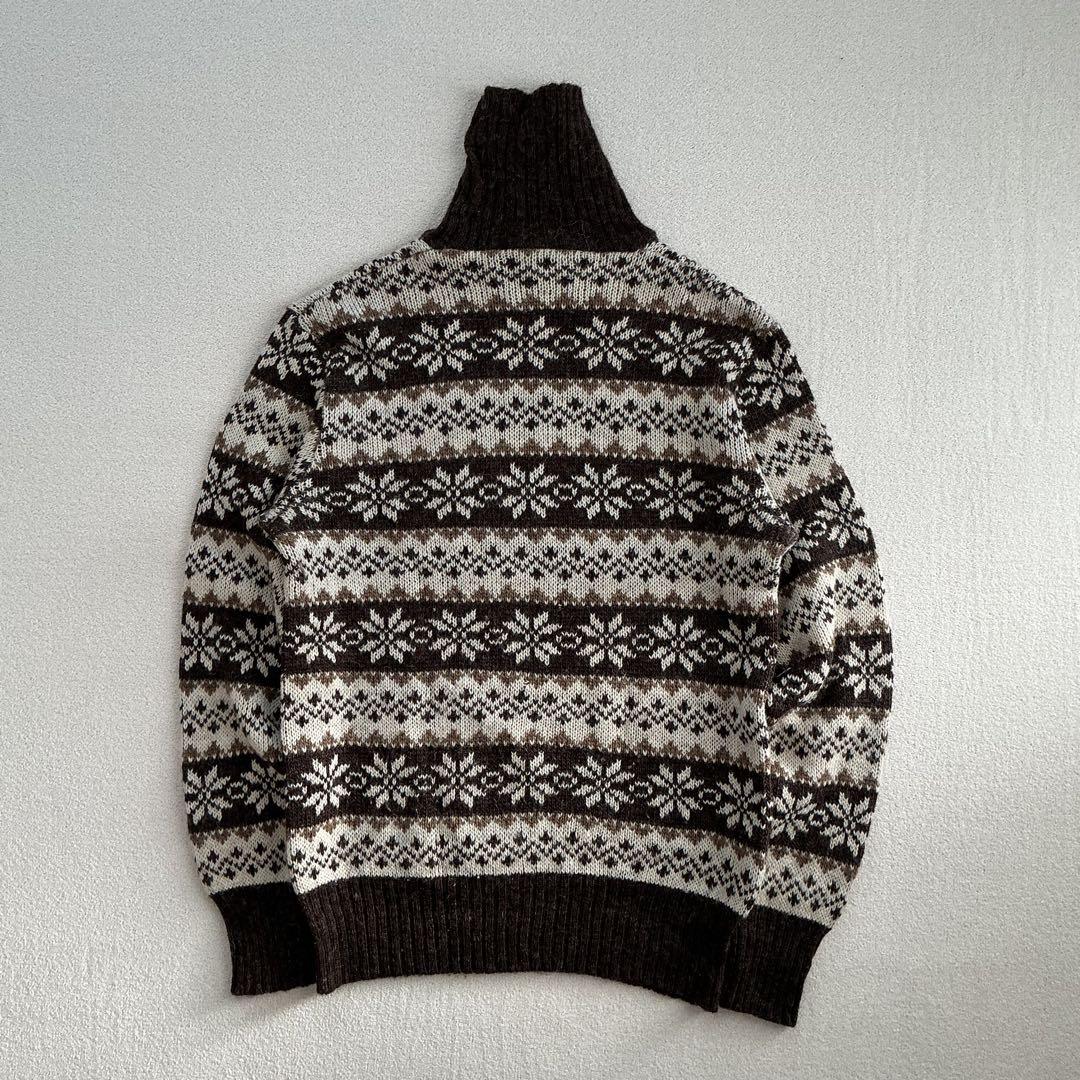 ノルウェー製　ノルディックニット　毛100 大きめ　カジュアル　きれいめ　モード