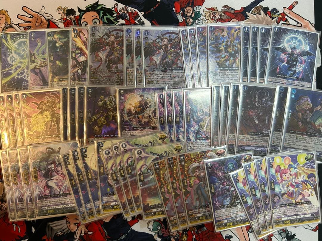 ヴァンガード 時の宿命者リィエルオディウム　デッキ　パーツ&スリーブ付き