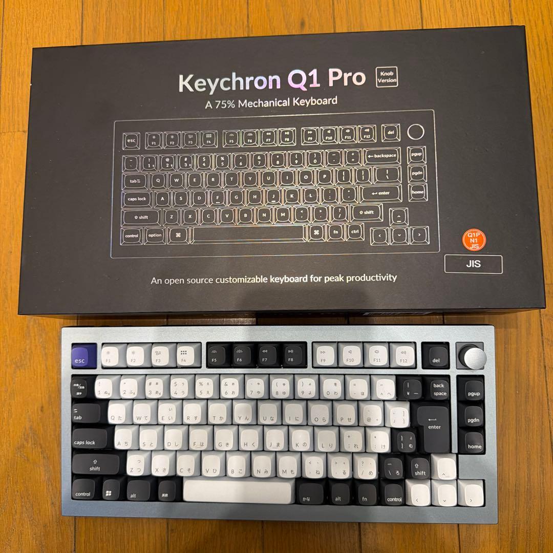 キーボード Keychron Q1 Pro 日本語配列 赤軸 シルバーグレー