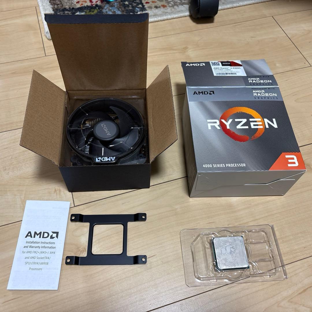 AMD Ryzen 3 4300G CPU + 冷却ファン