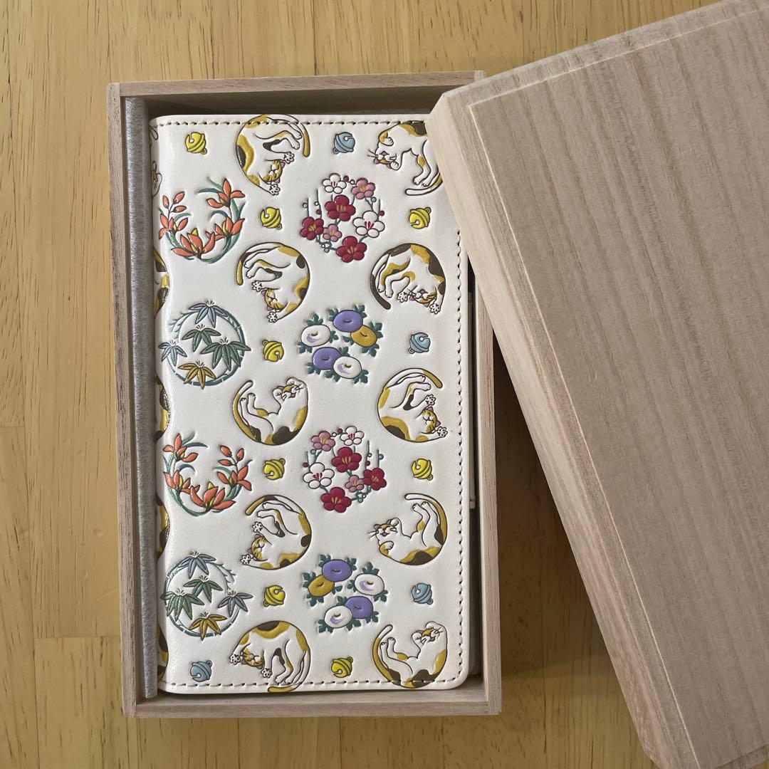 【未使用品】浅草文庫 友禅染 猫 ネコ スマホケース　マルチケース