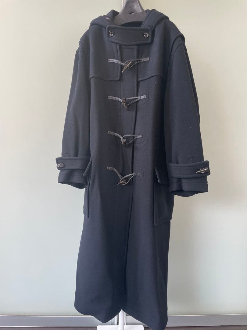 モンゴメリー イエナ別注 140sパイル ロングダッフルコート　黒