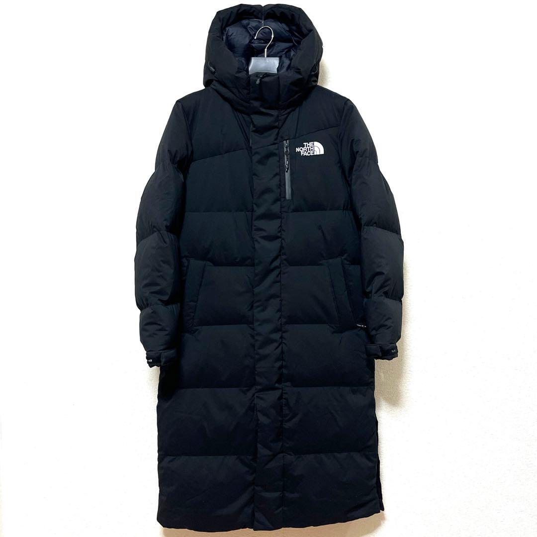 美品 ノースフェイス ロングダウンジャケット メンズXS レディースM ブラック
