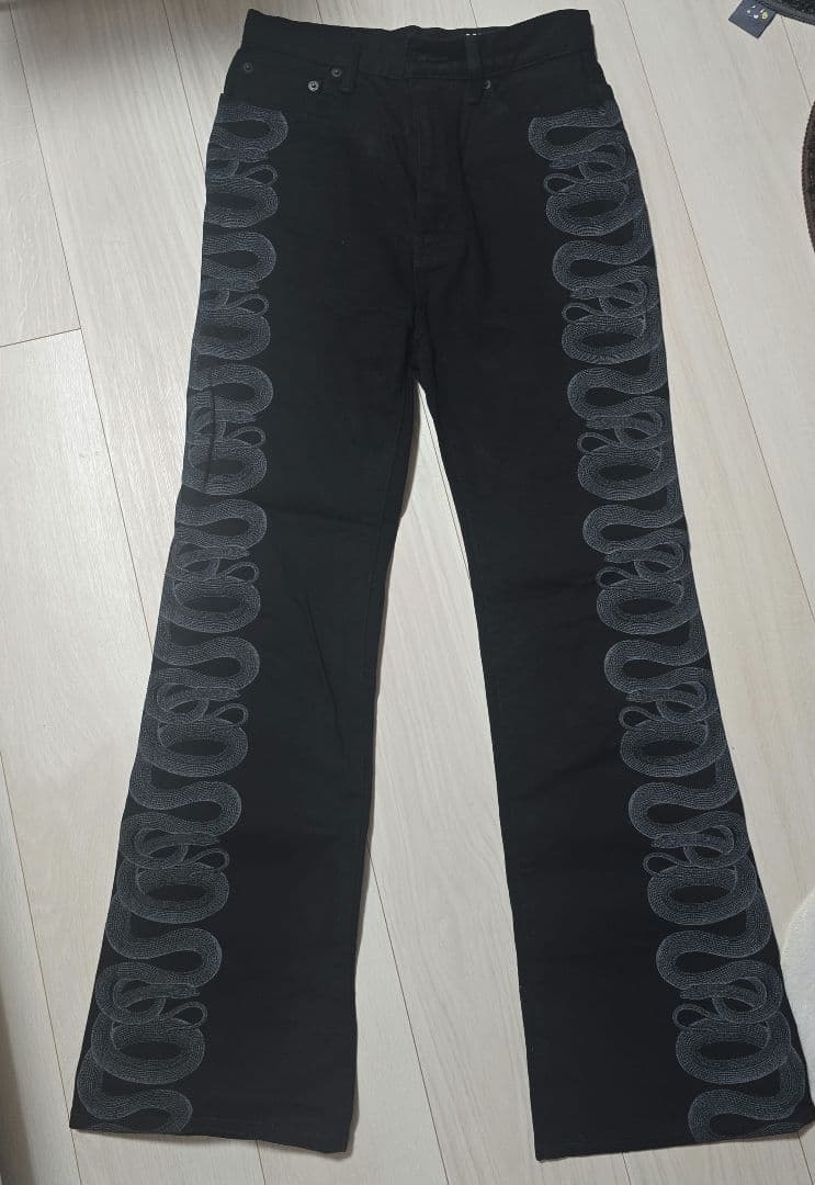 HYSTERIC GLAMOUR SNAKE LOOP　デニム フレアパンツ