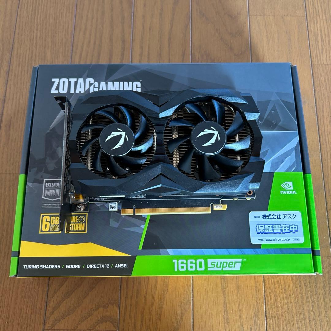 zotac gaming GeForce GTX 1660 super 保証書付