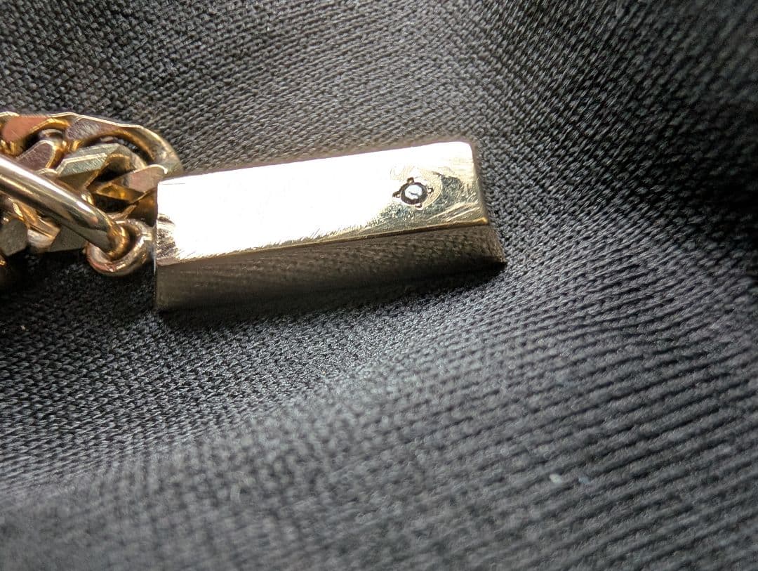 喜平ネックレス　33グラム　8面ダブル　 ダイヤ入りトップ付き