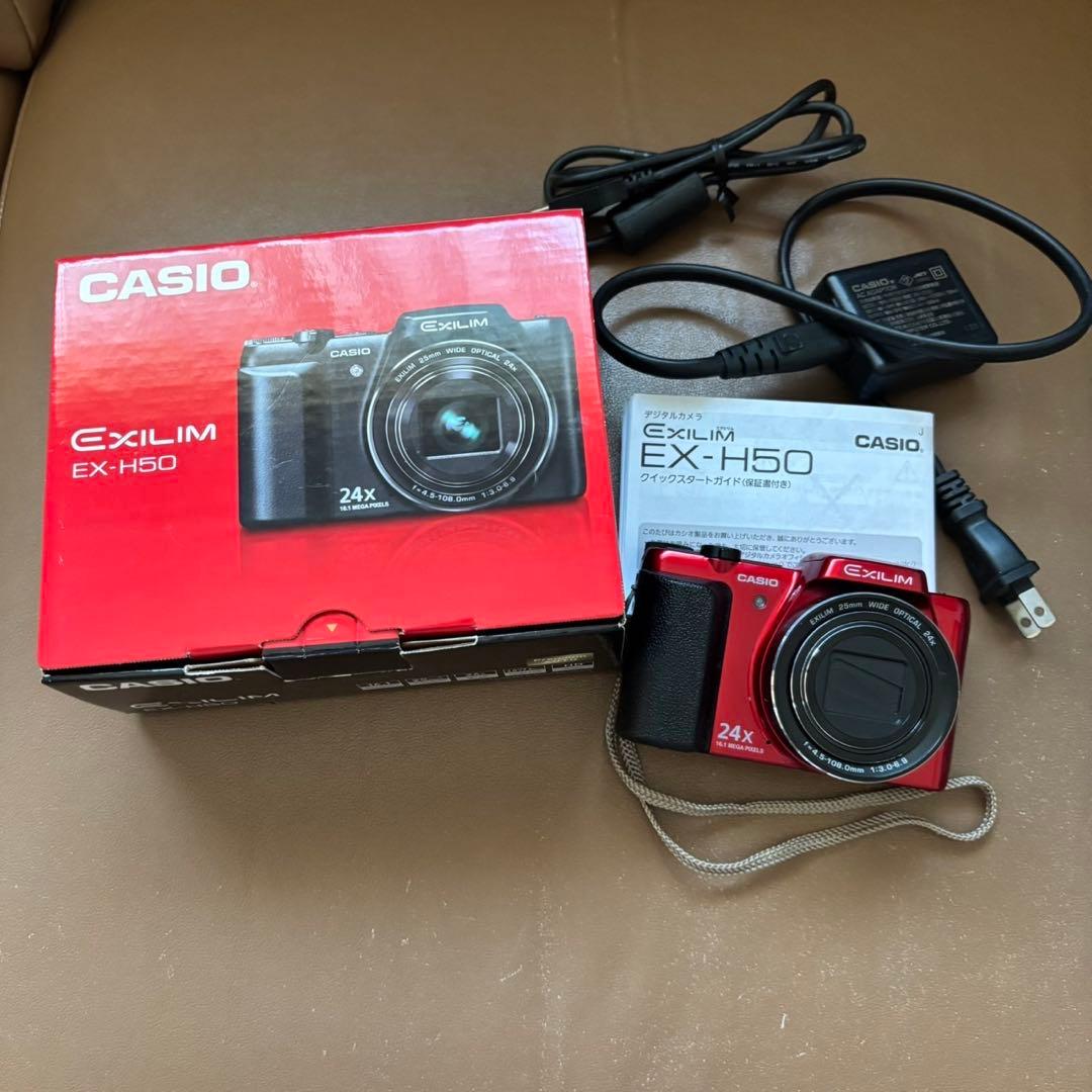 デジカメ CASIO EX-H50 デジタルカメラ　赤