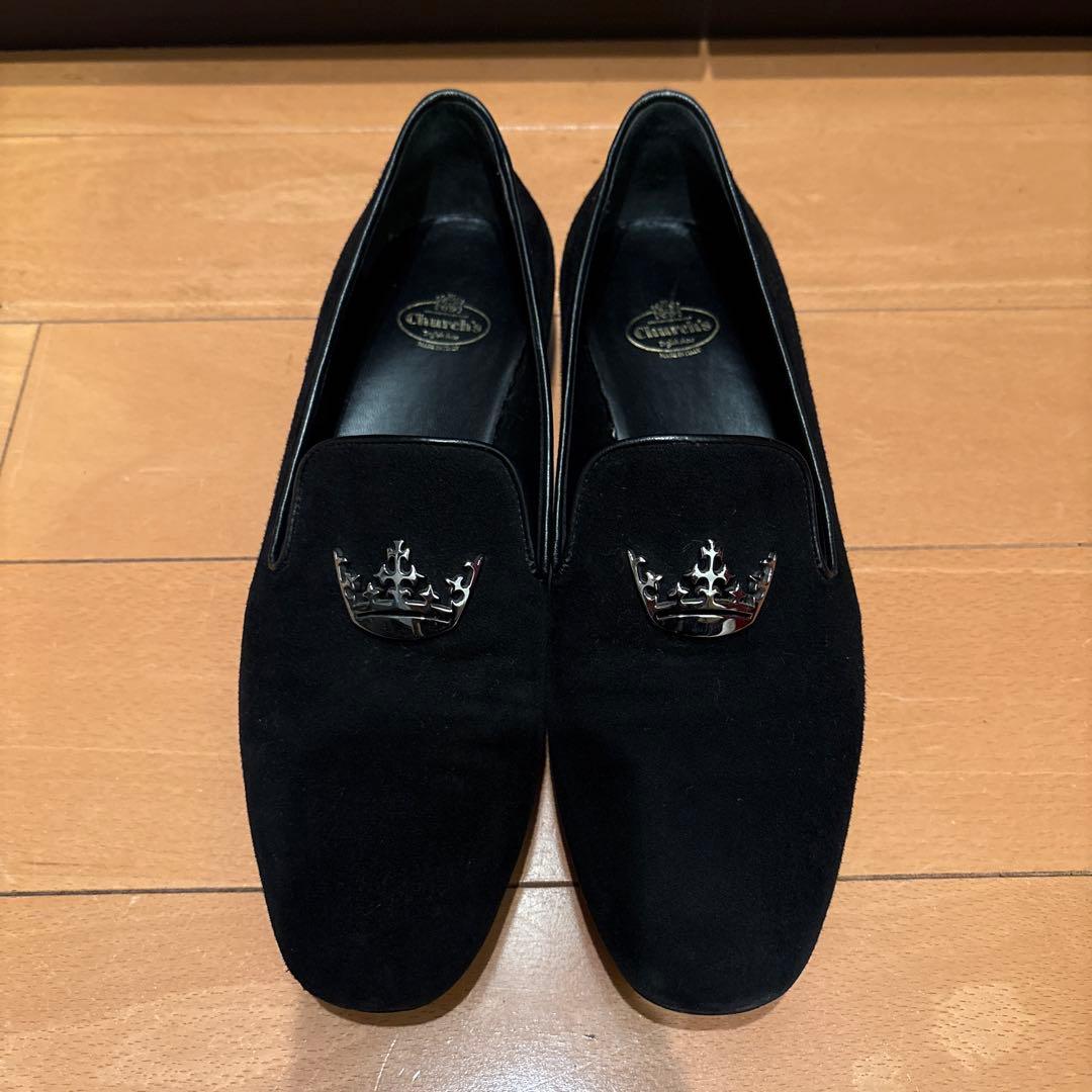 削除予定最終価格　チャーチ　エンブレム　フラットシューズ　ブラック　38