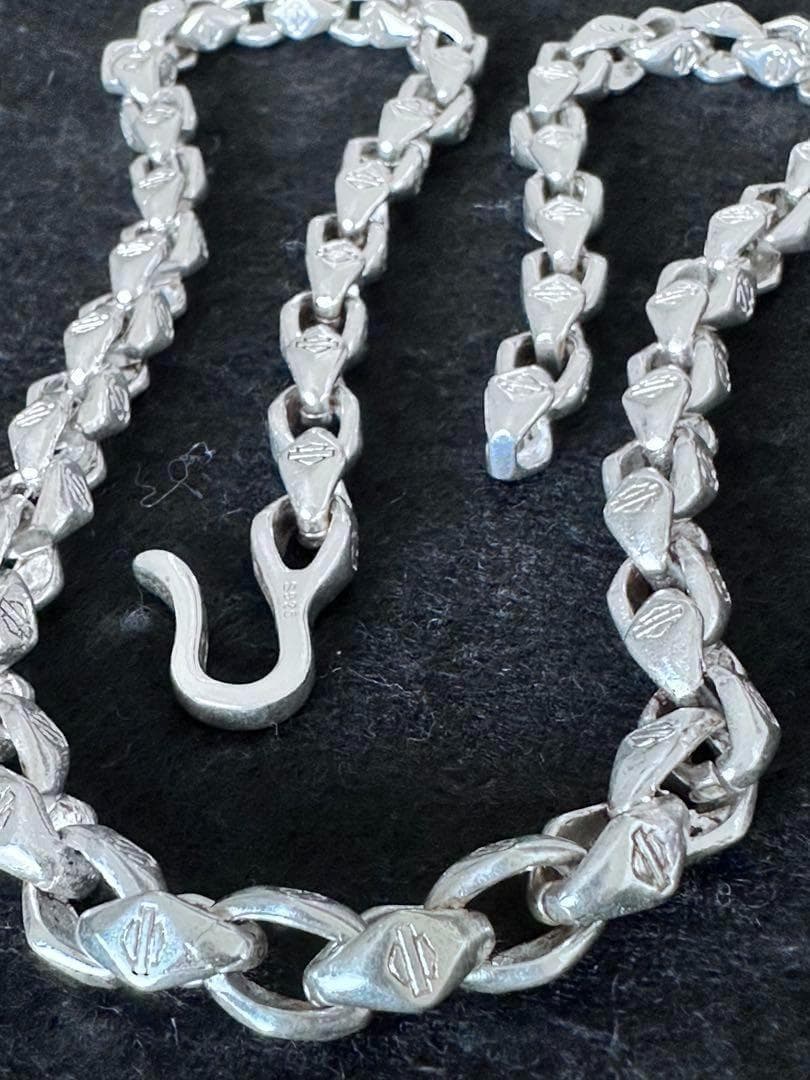 超重厚　ヴィンテージ 80s メキシカンチェーンネックレス　シルバー925